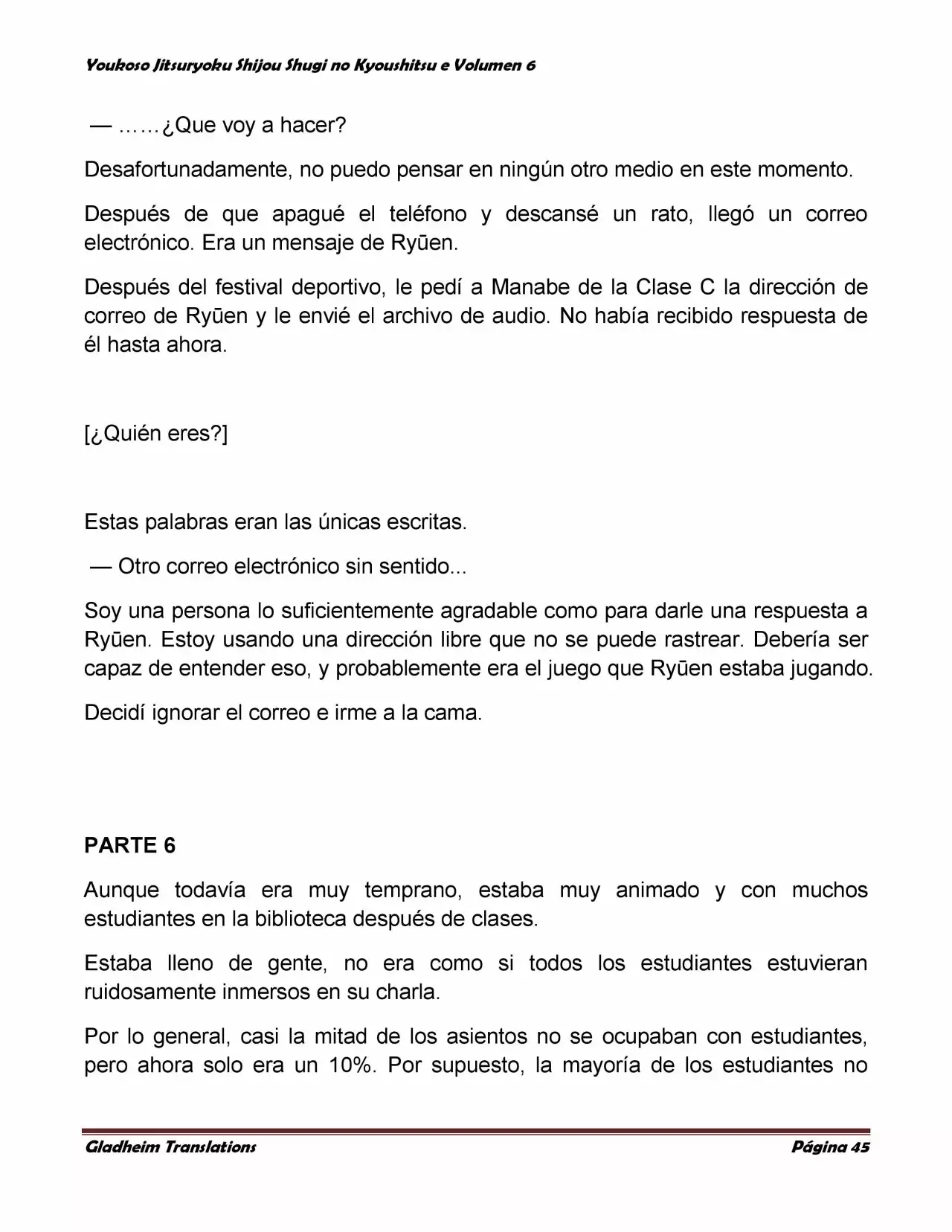 Página 45 del Manga