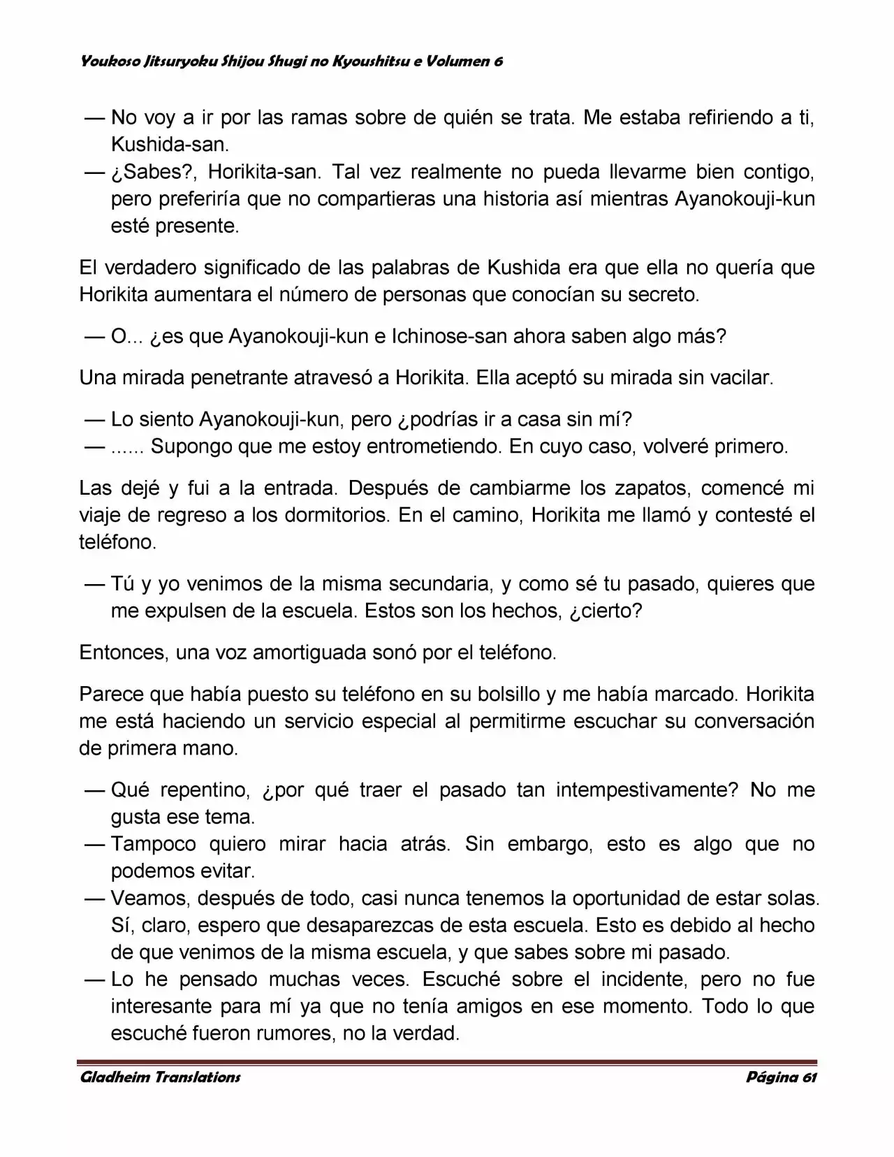 Página 61 del Manga