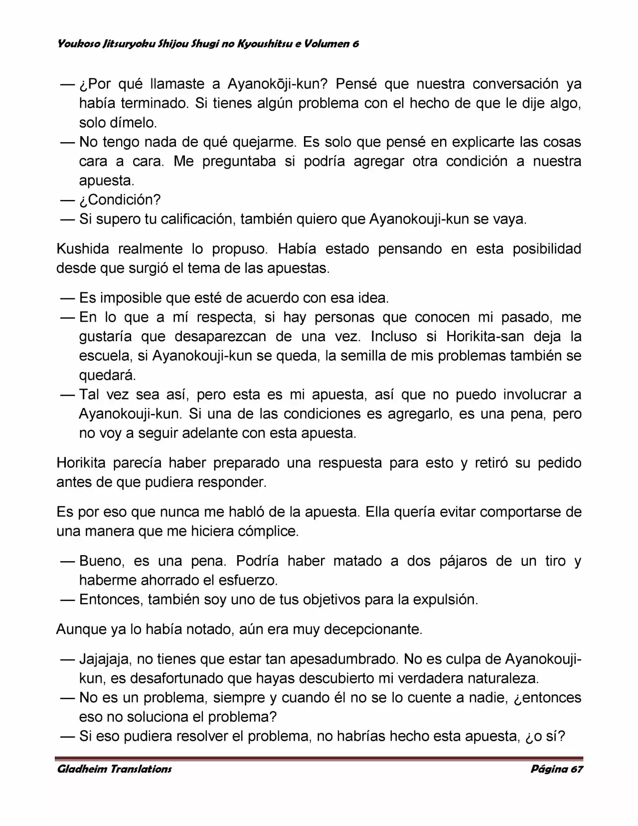 Página 67 del Manga