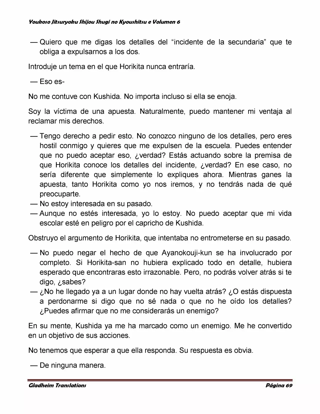 Página 69 del Manga