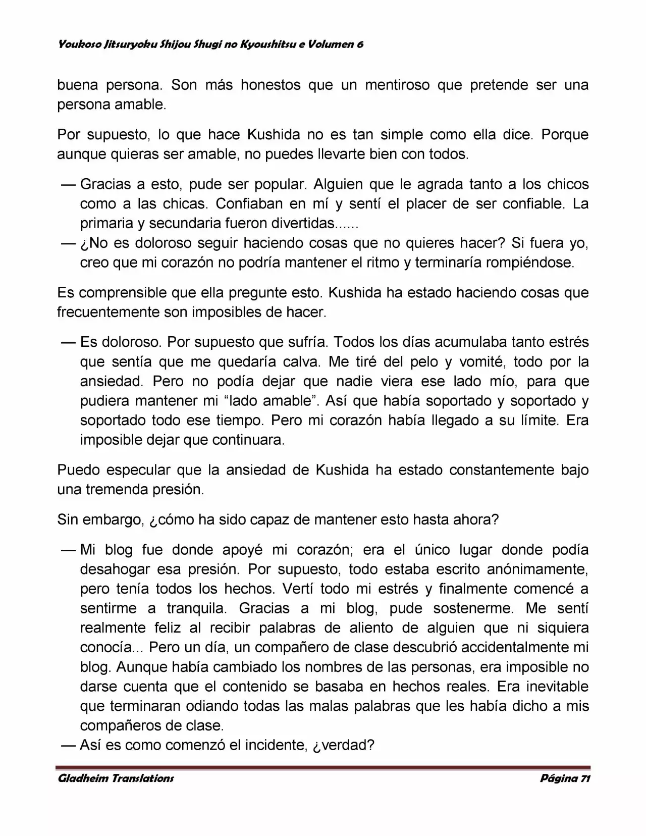 Página 71 del Manga