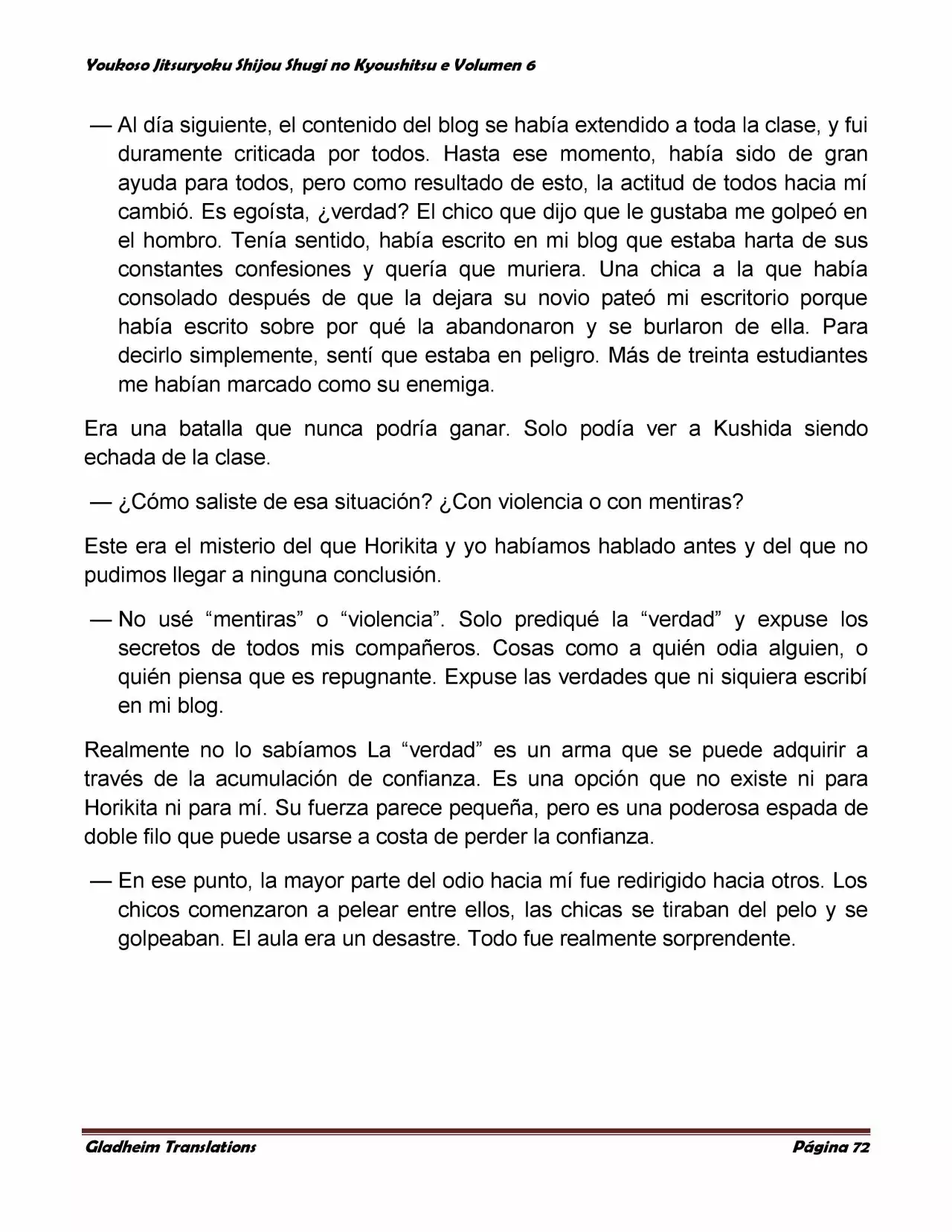 Página 72 del Manga