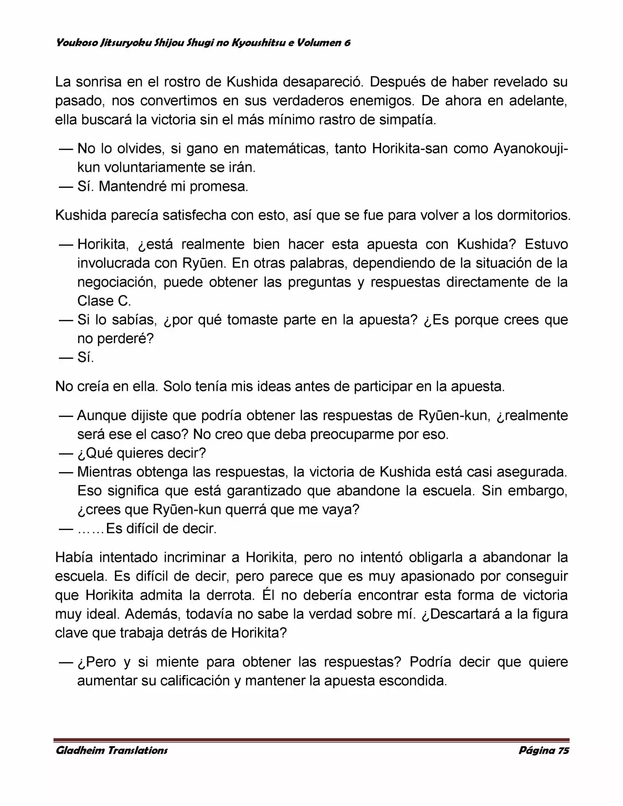 Página 75 del Manga