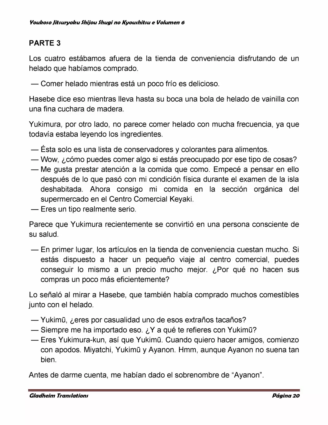 Página 20 del Manga