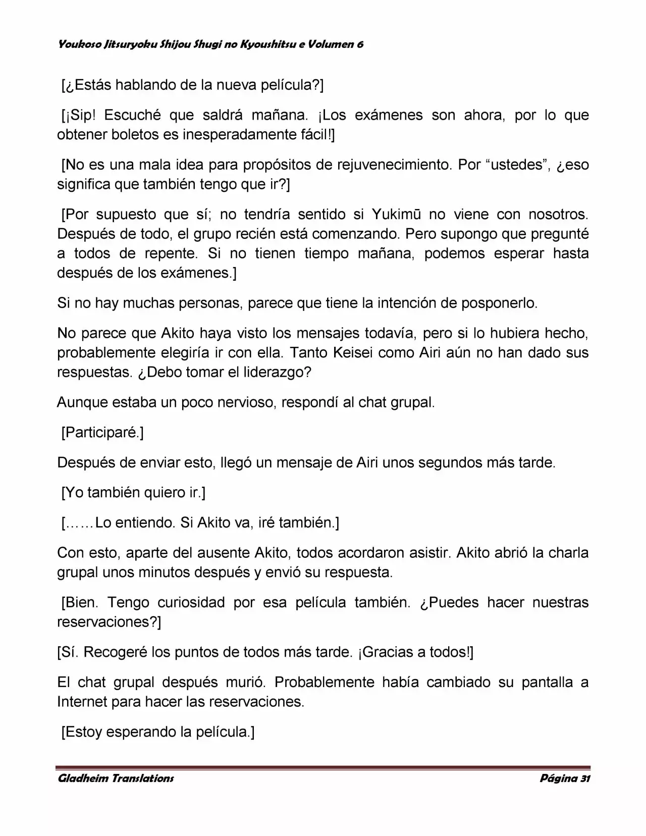 Página 31 del Manga