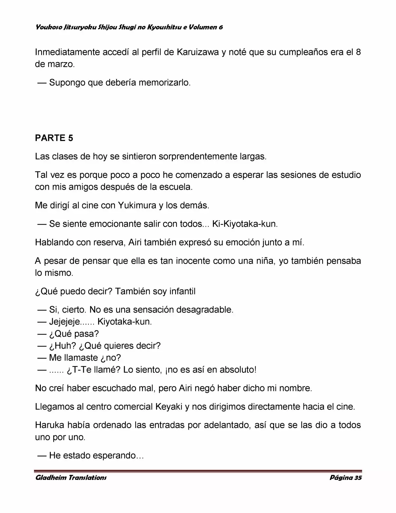 Página 35 del Manga