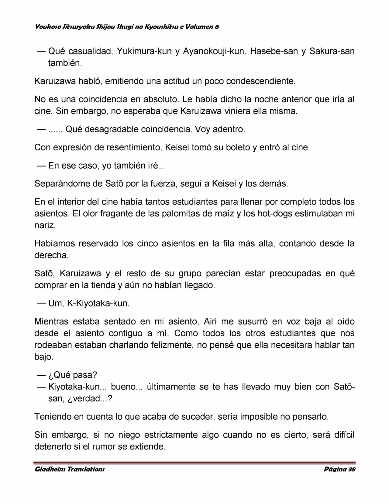 Página 38 del Manga