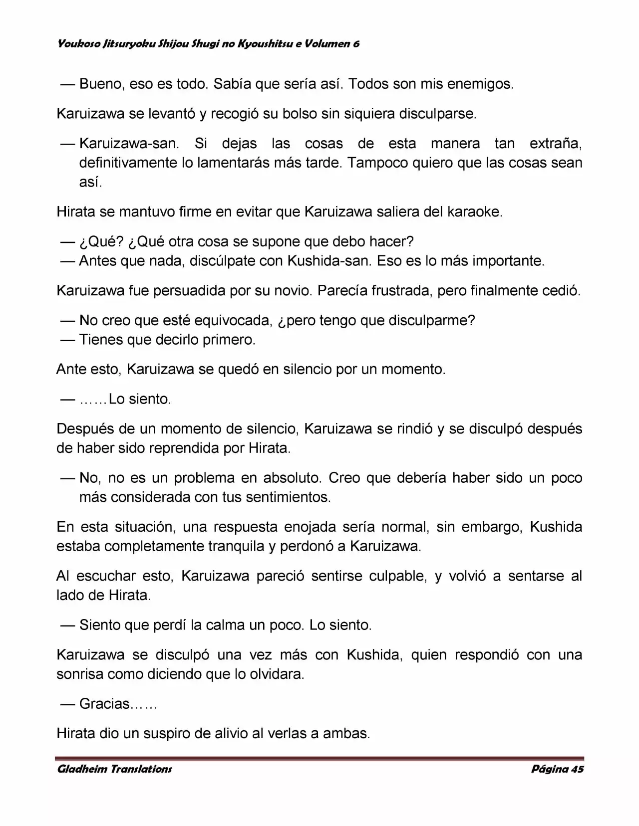 Página 45 del Manga