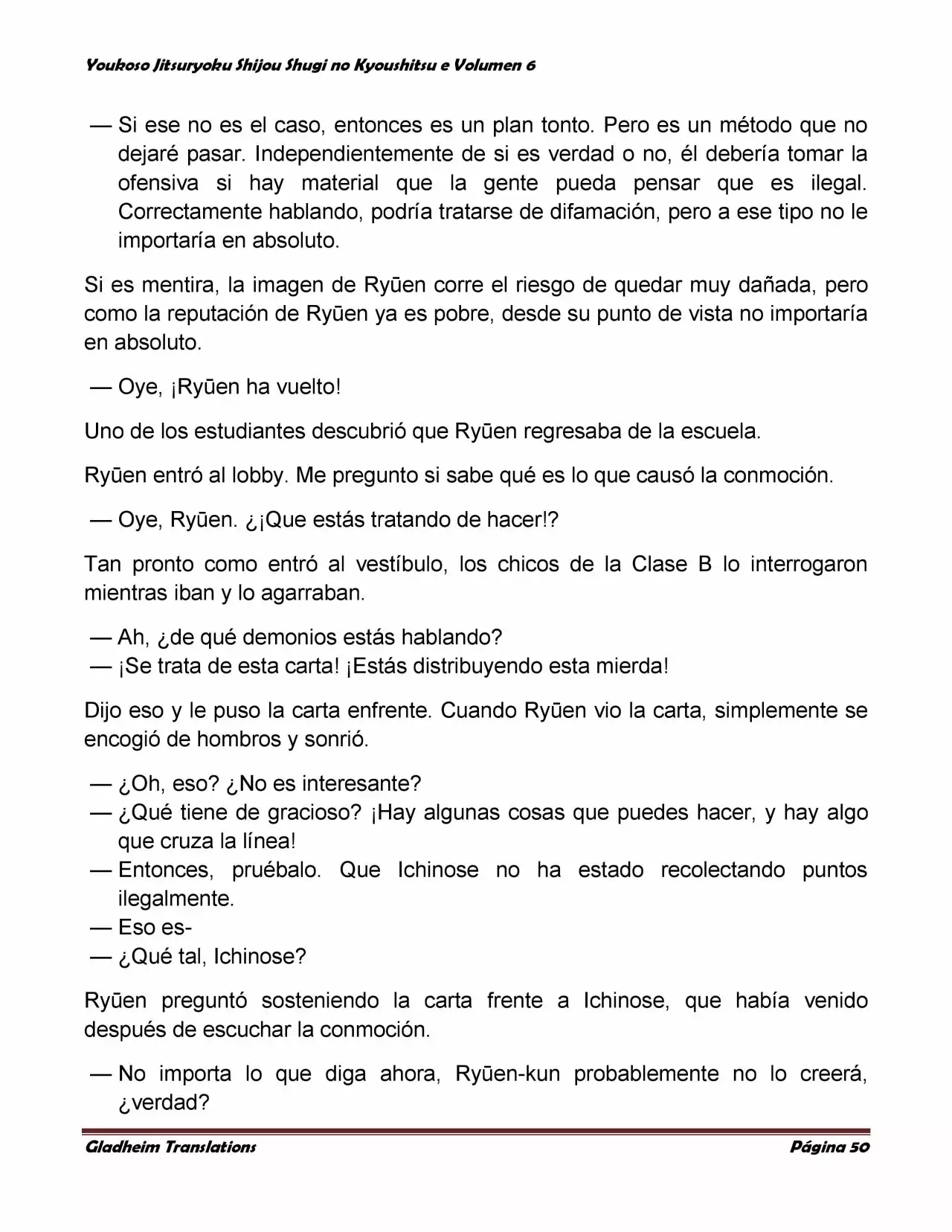 Página 50 del Manga