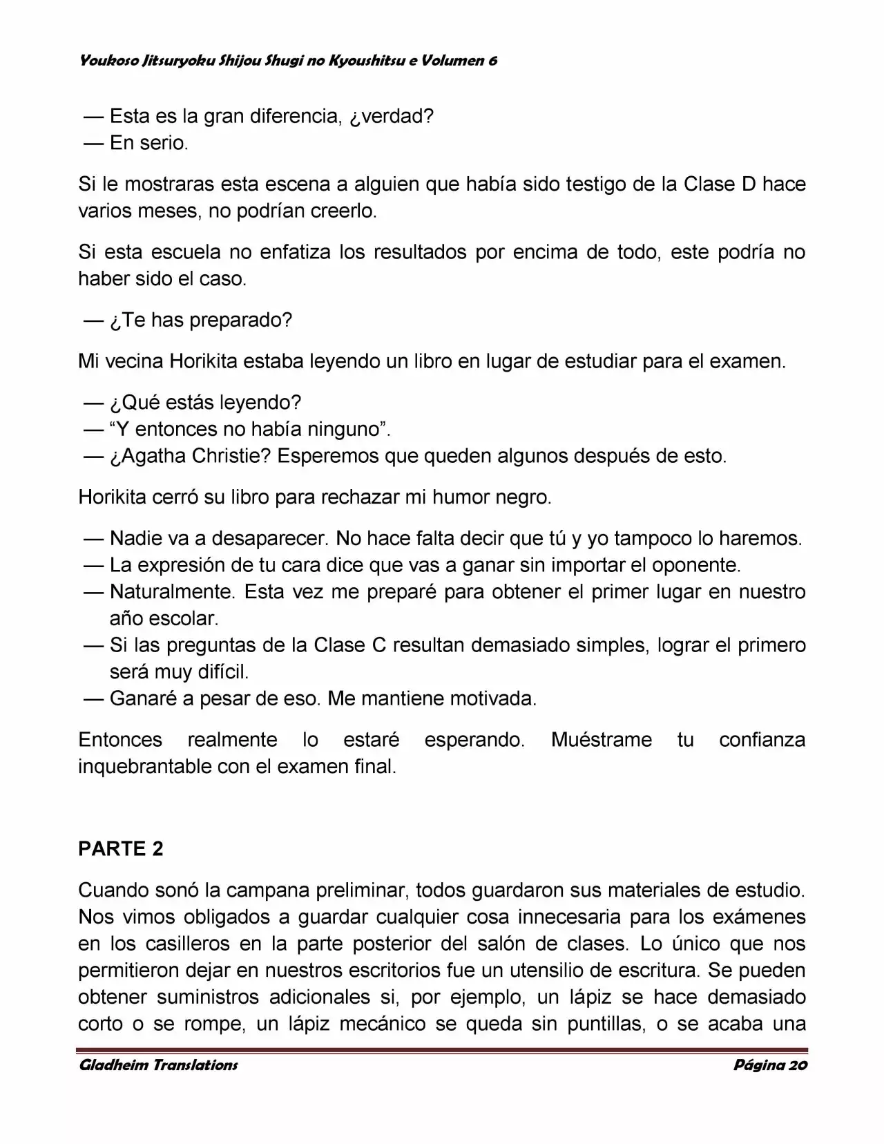 Página 20 del Manga