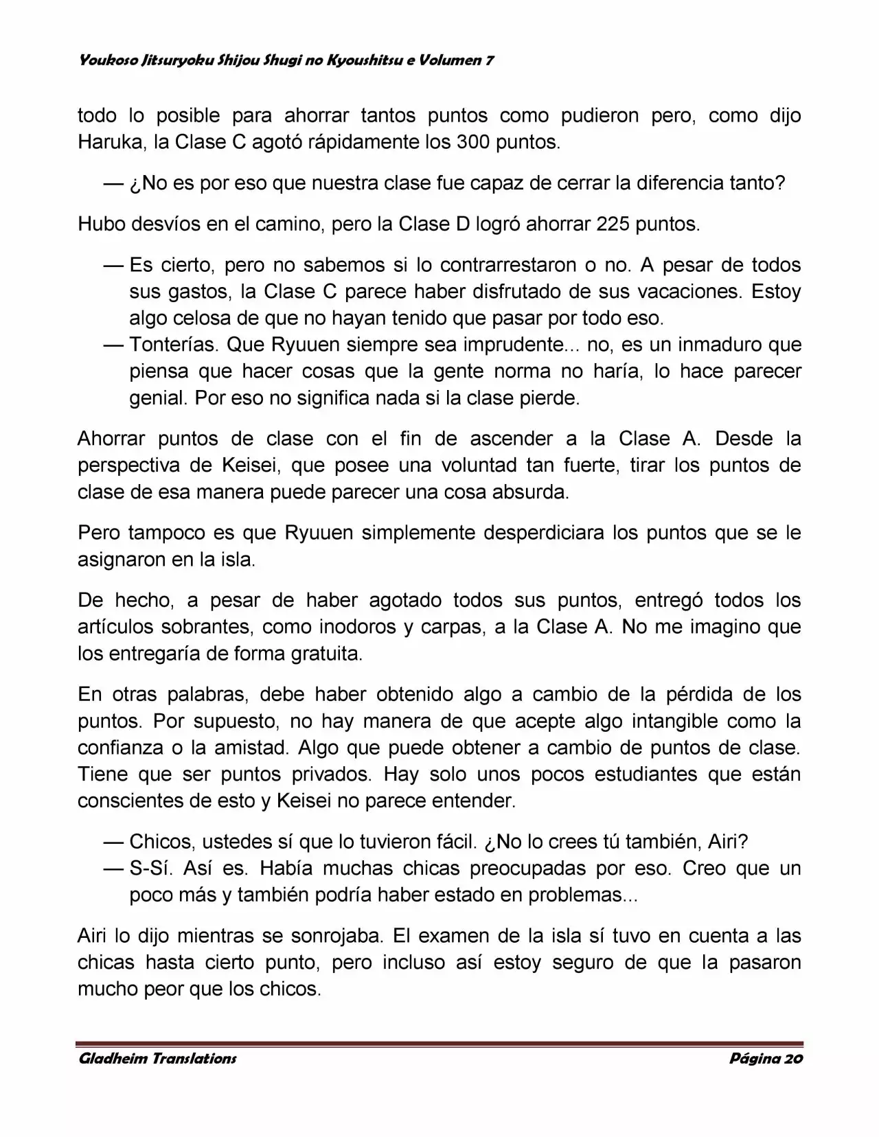 Página 20 del Manga
