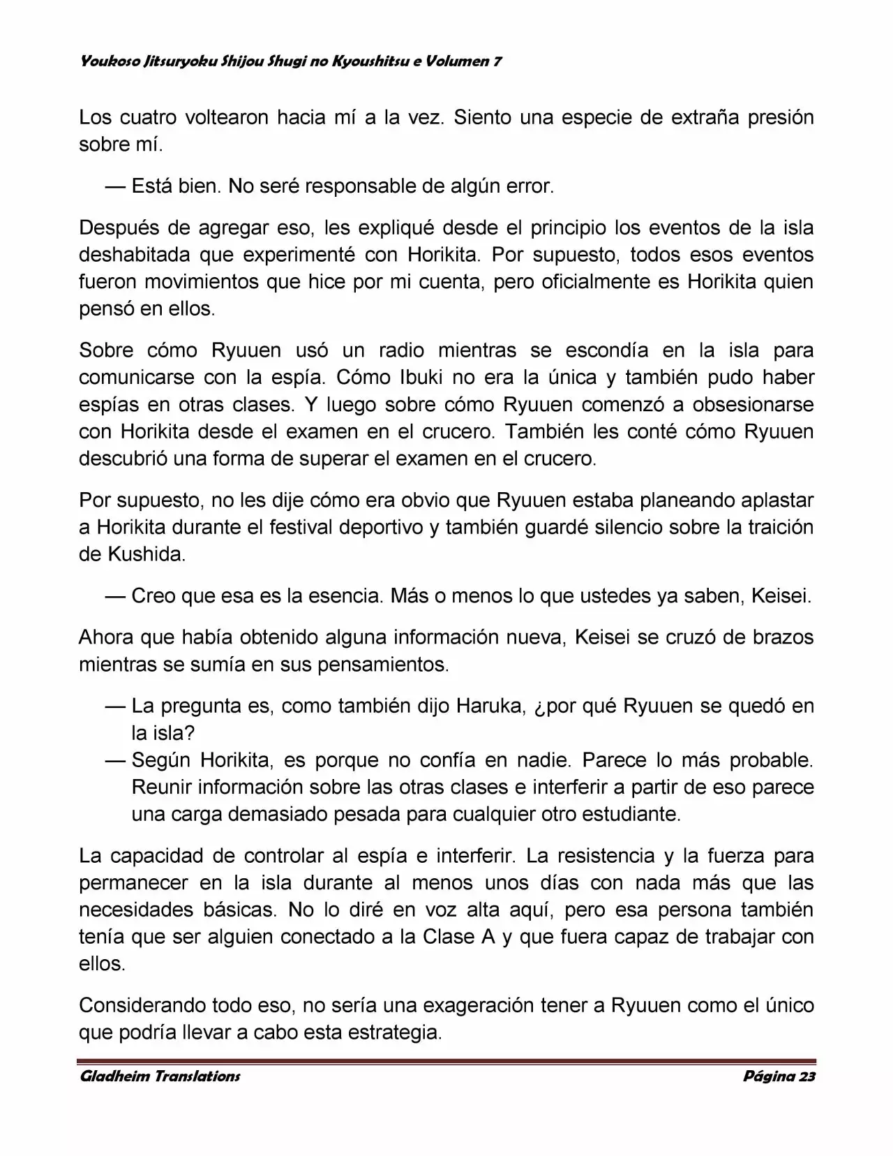 Página 23 del Manga