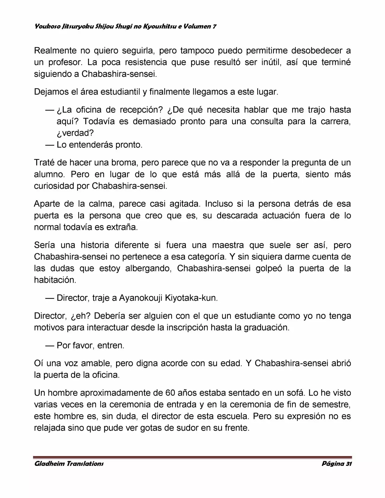 Página 31 del Manga