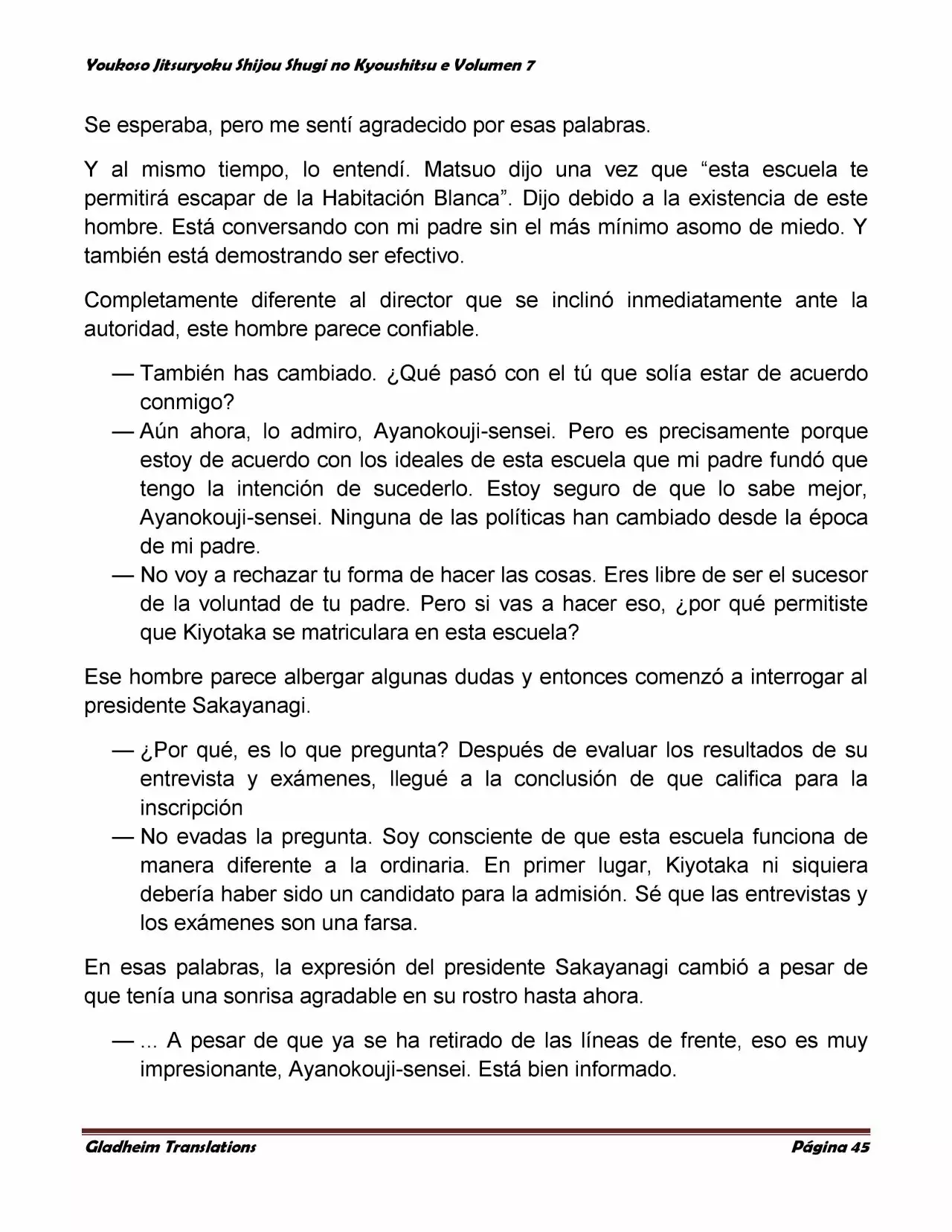 Página 45 del Manga