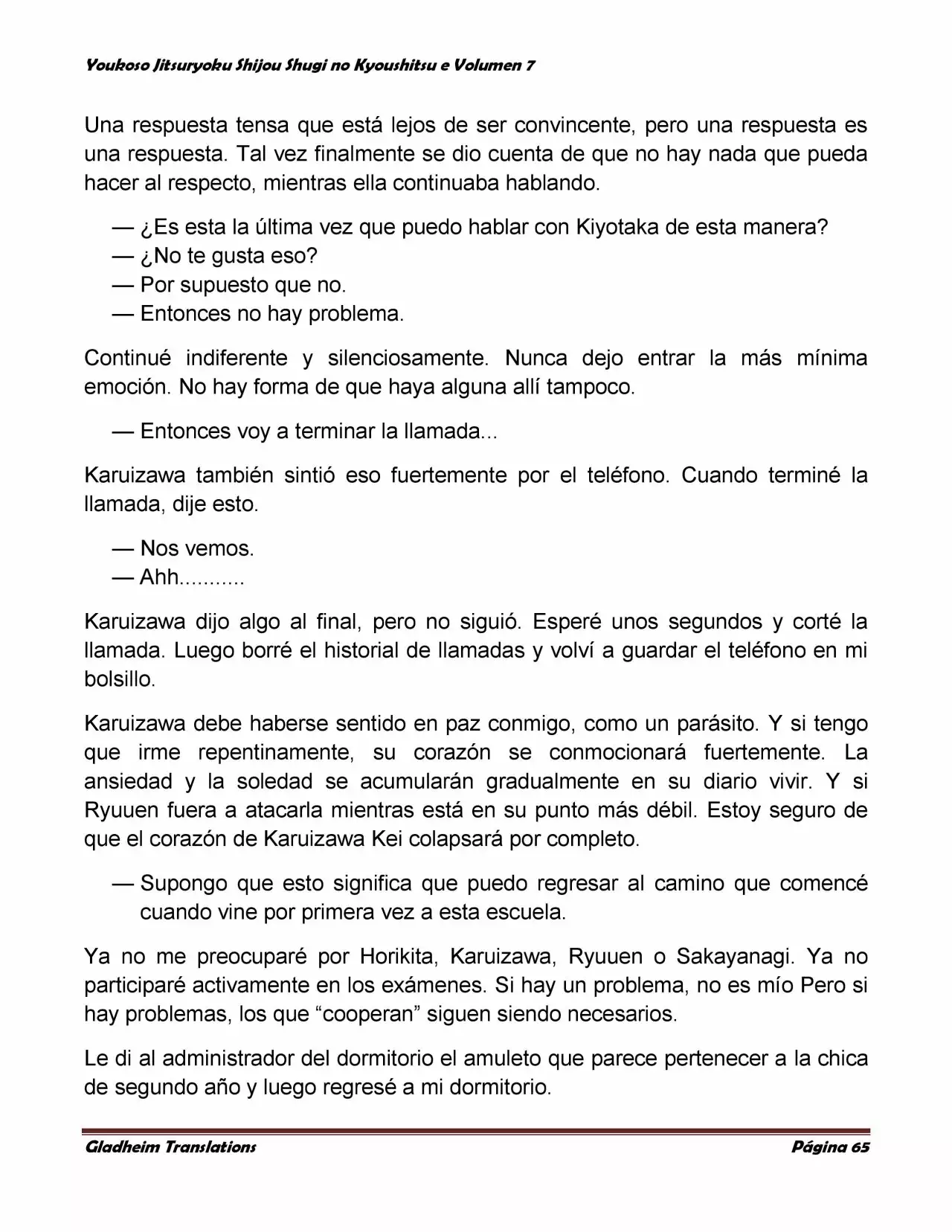 Página 65 del Manga