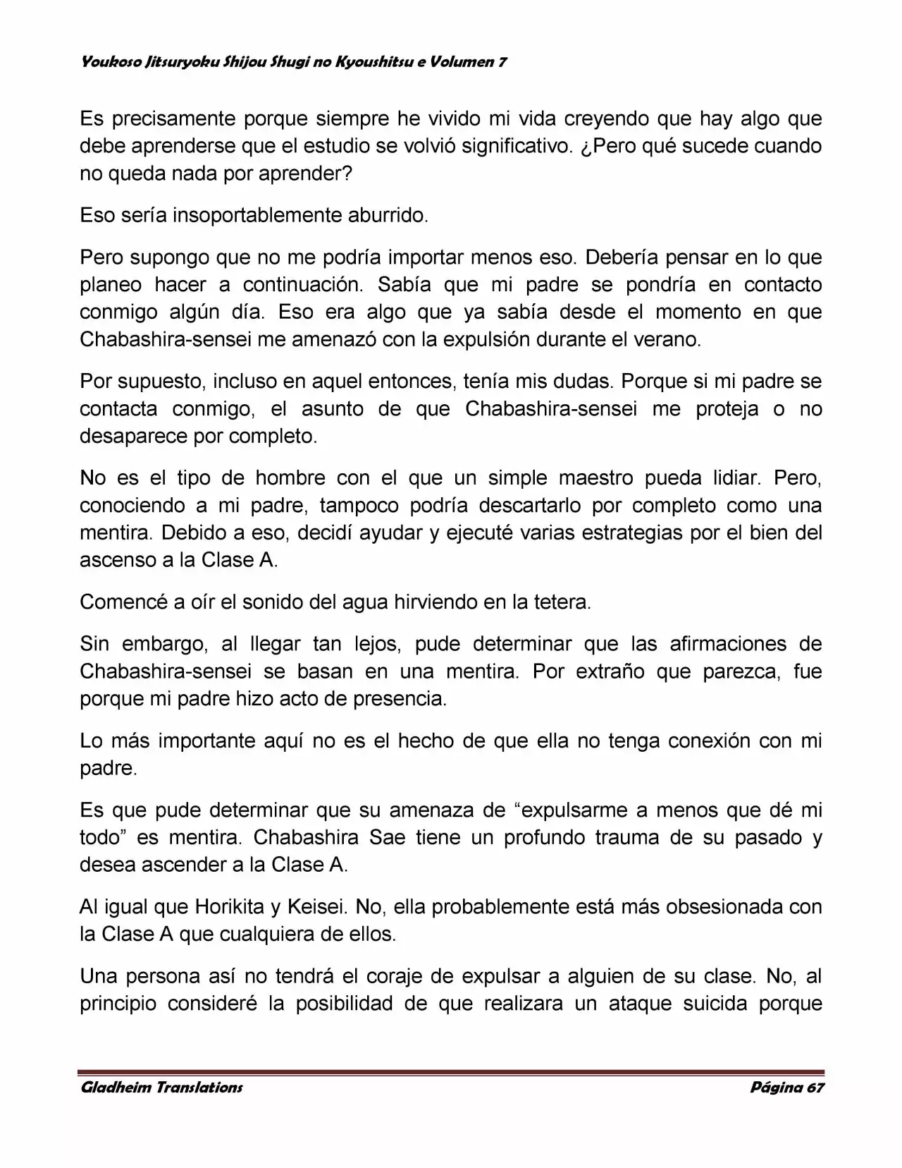 Página 67 del Manga