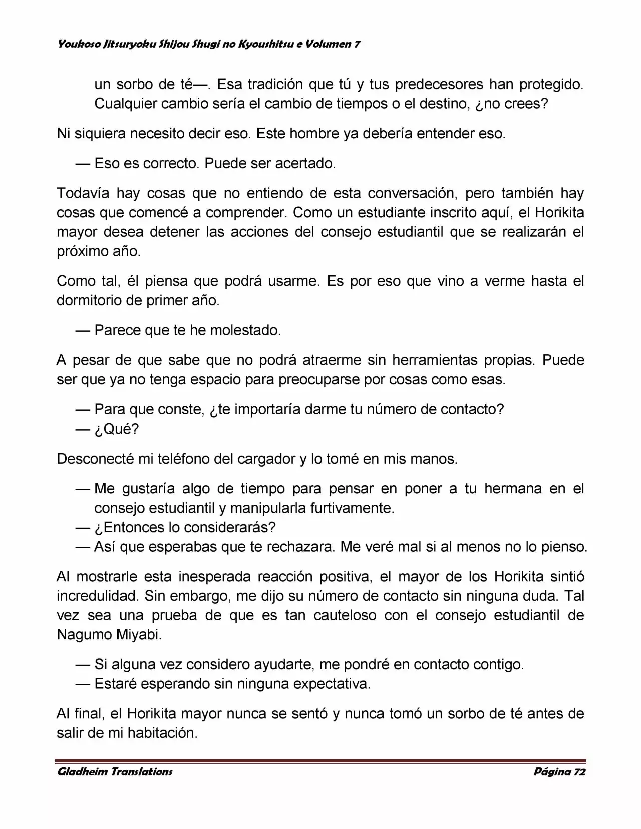 Página 72 del Manga