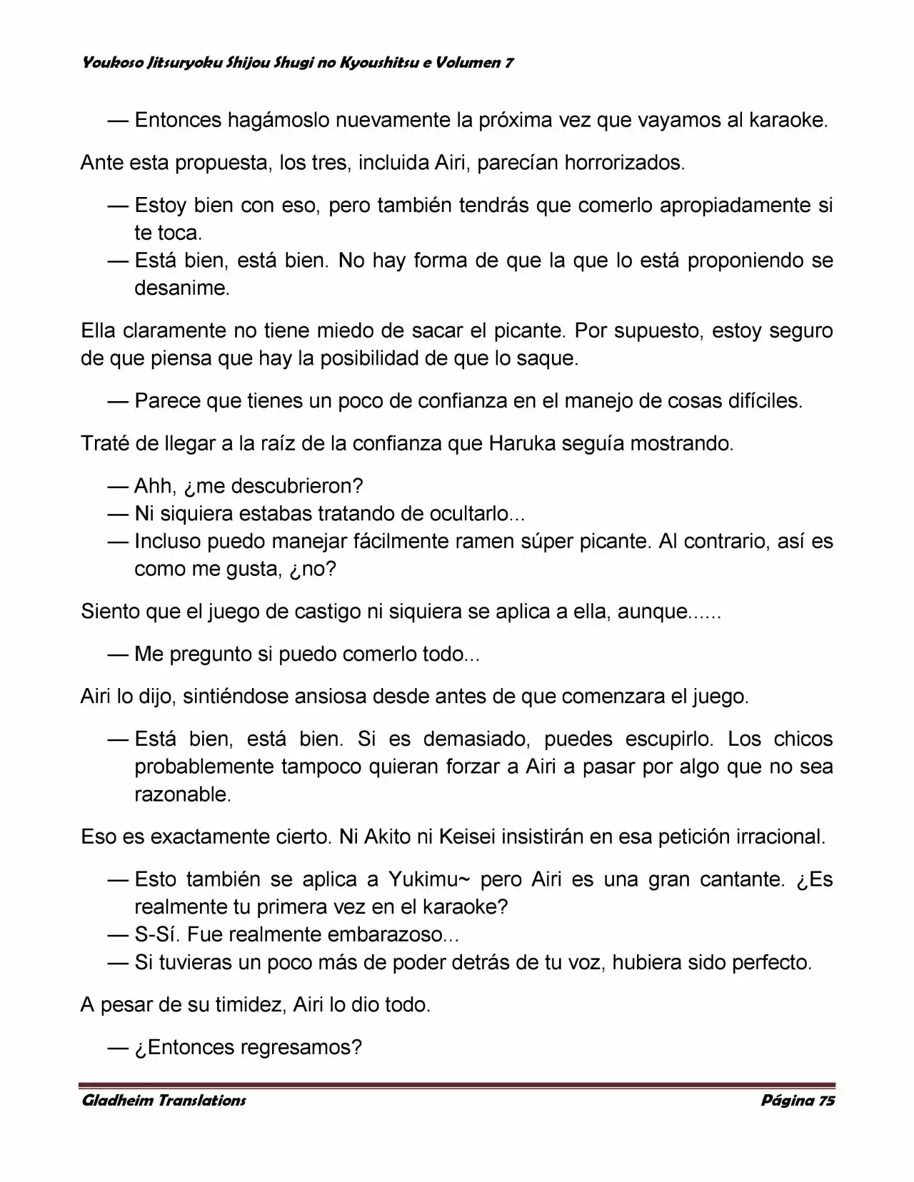 Página 75 del Manga