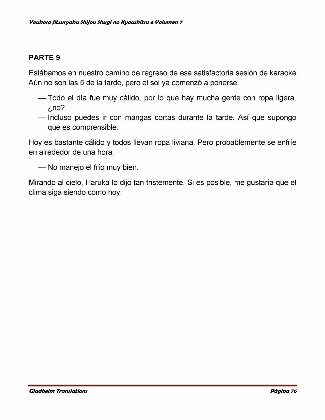 Página 76 del Manga