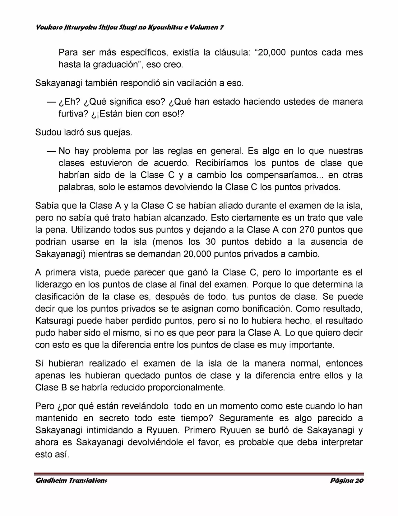 Página 20 del Manga