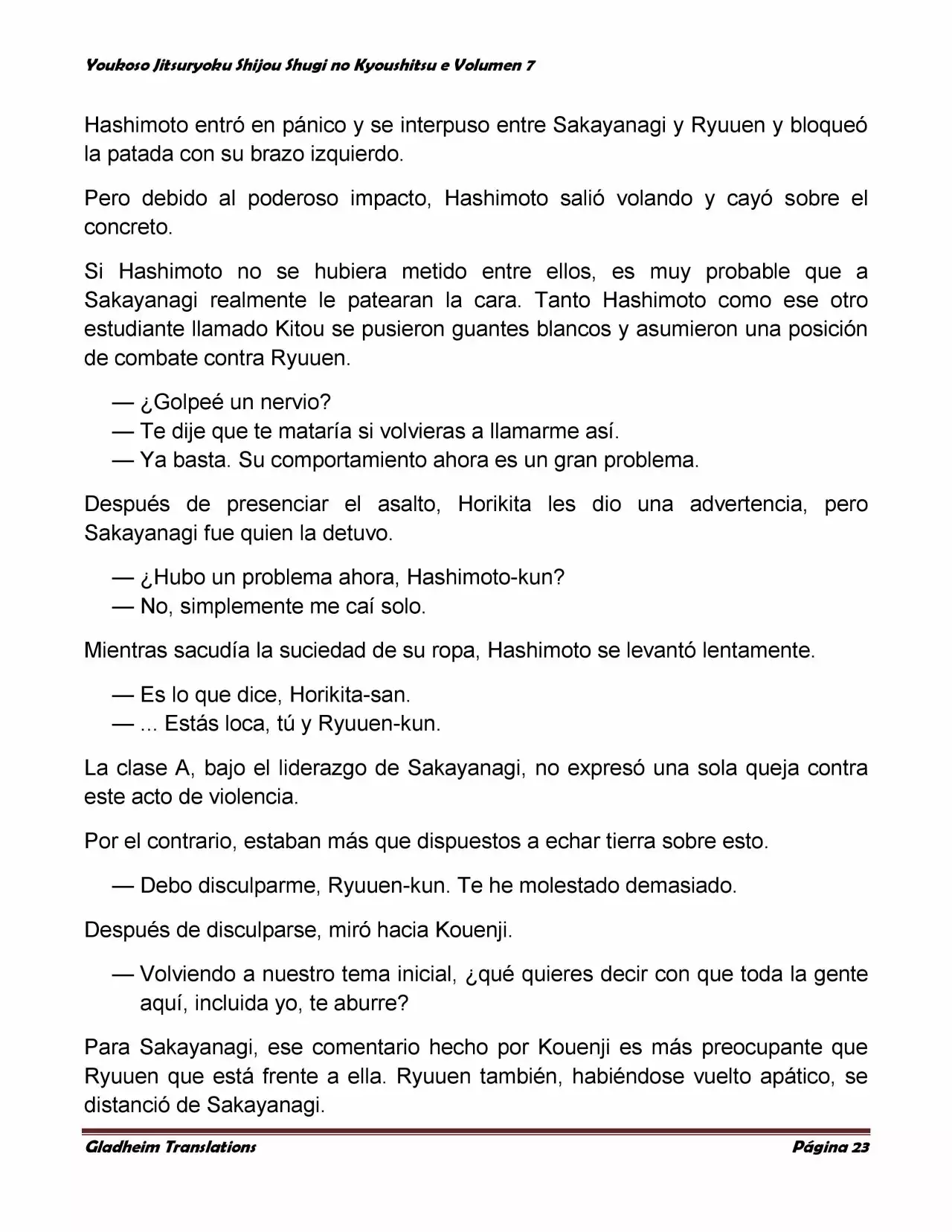 Página 23 del Manga