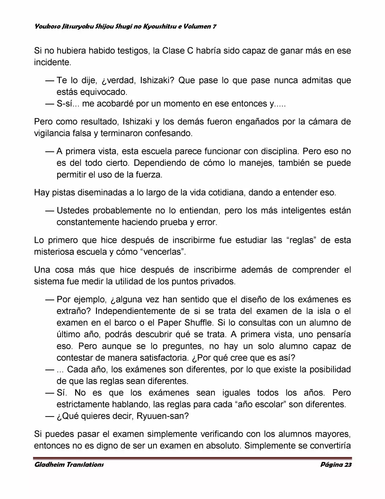 Página 23 del Manga