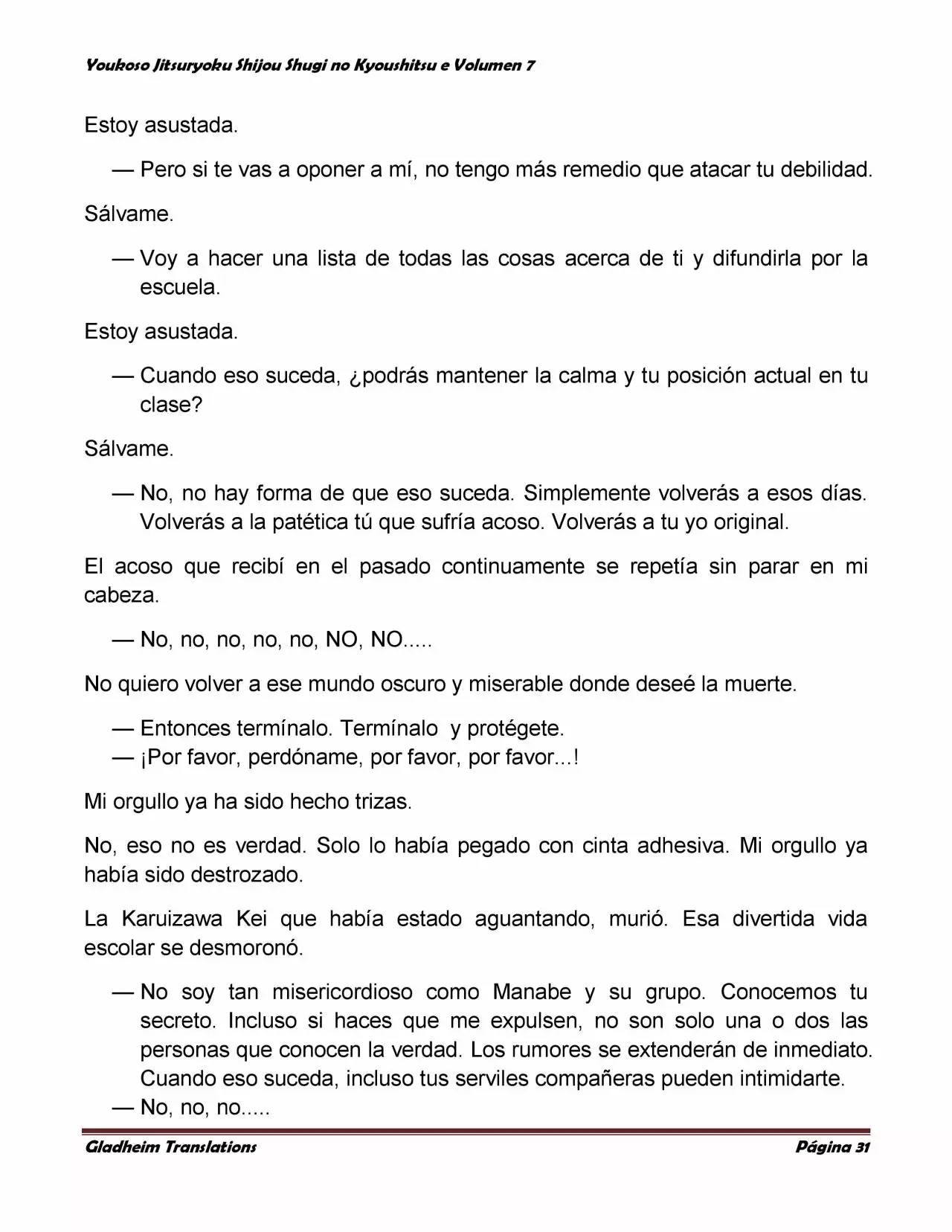 Página 31 del Manga