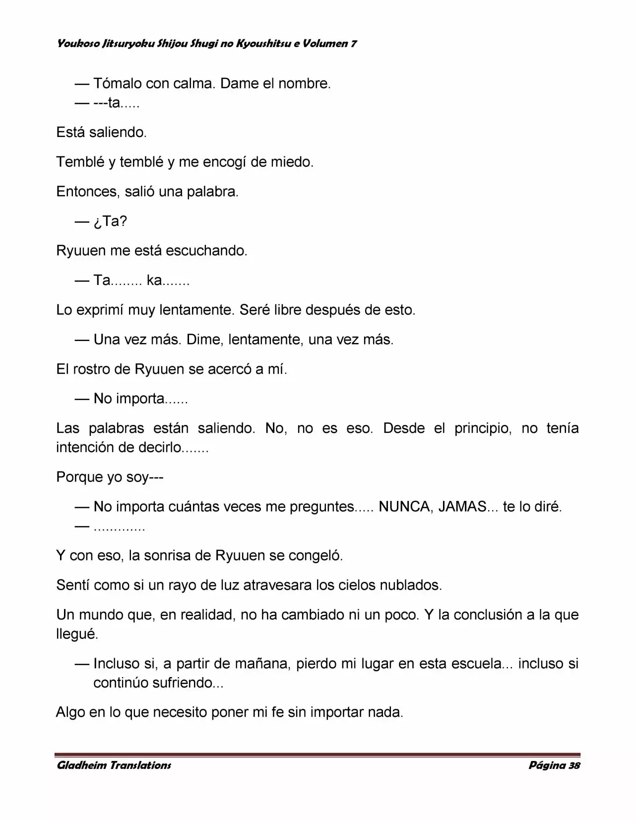 Página 38 del Manga