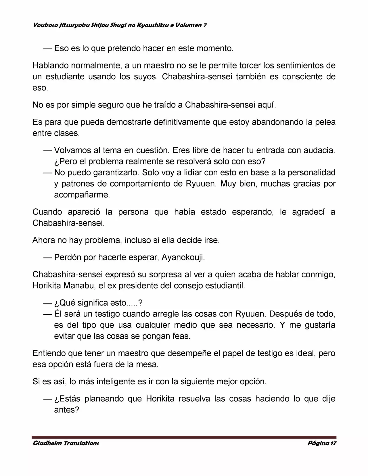 Página 17 del Manga