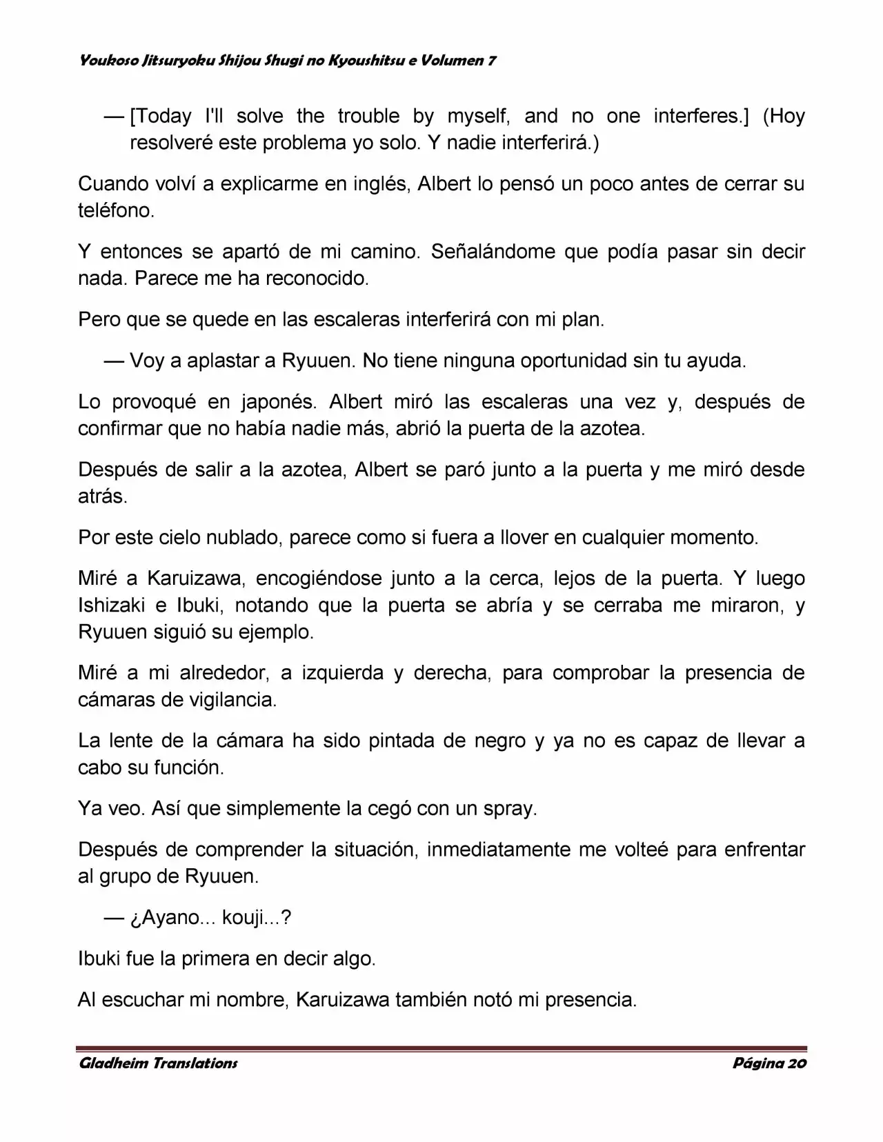 Página 20 del Manga