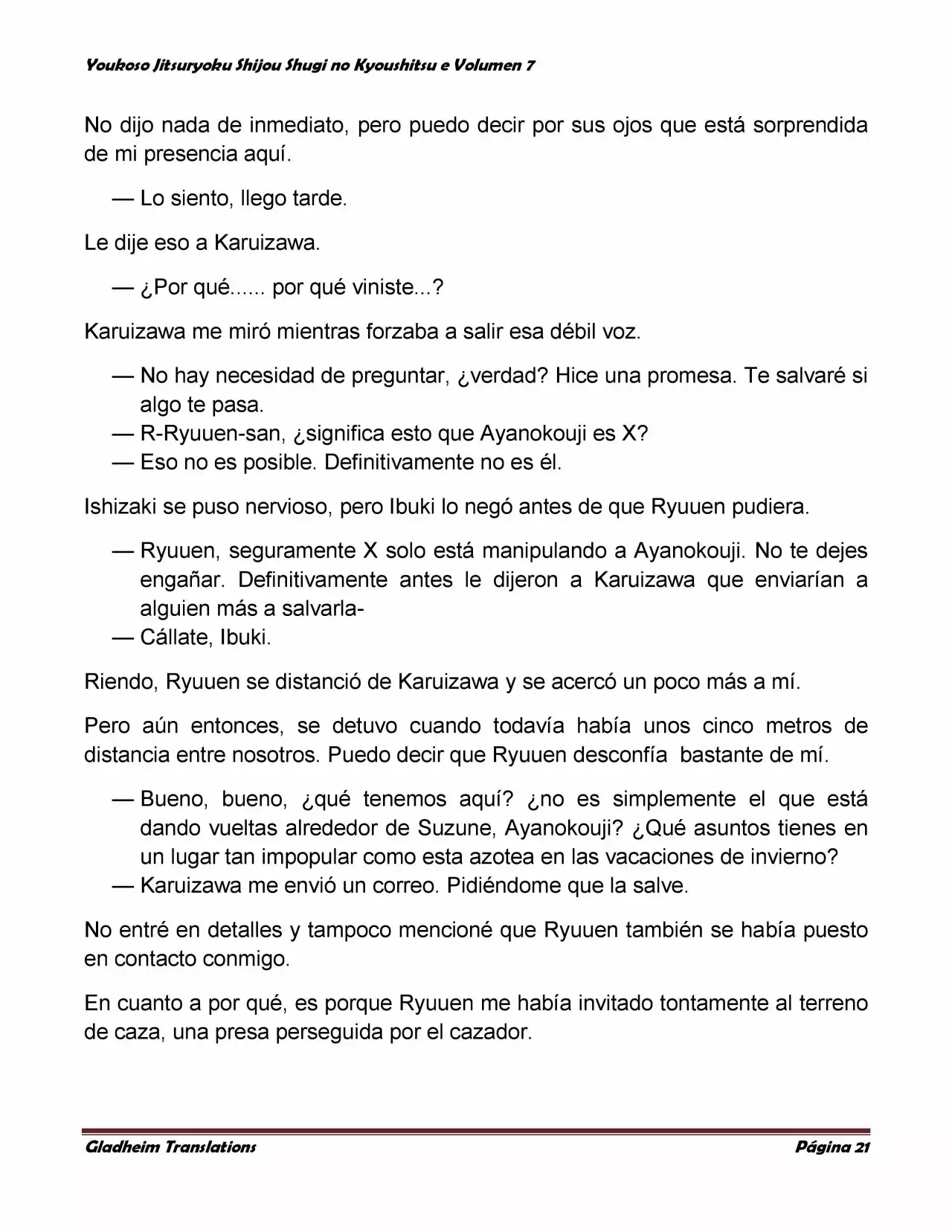 Página 21 del Manga