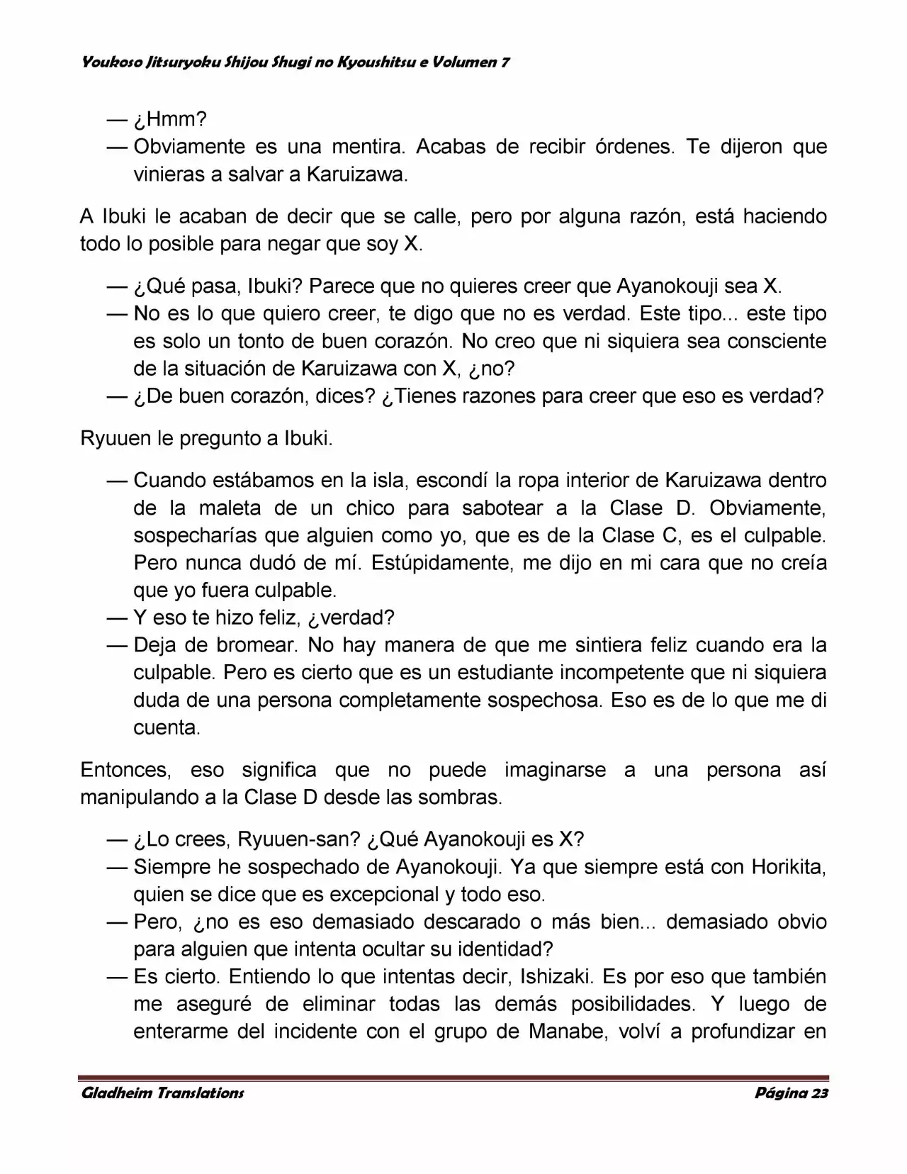 Página 23 del Manga