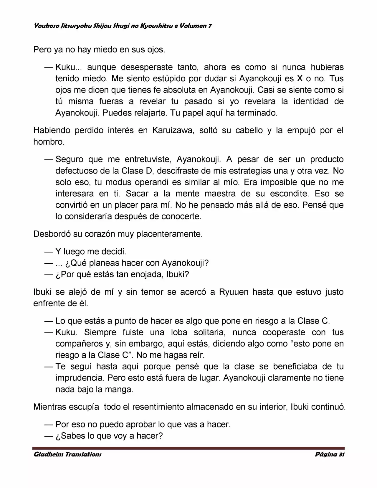 Página 31 del Manga
