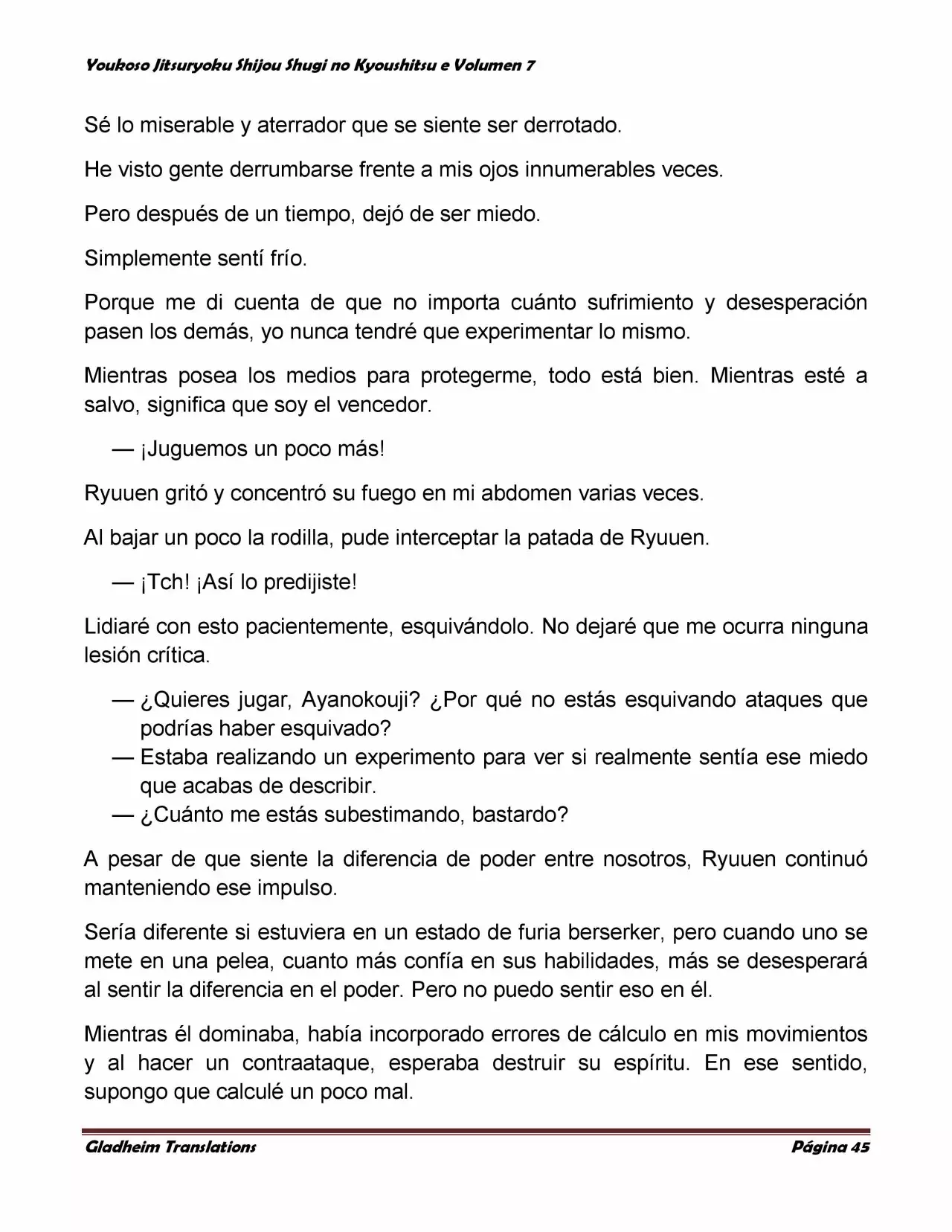 Página 45 del Manga