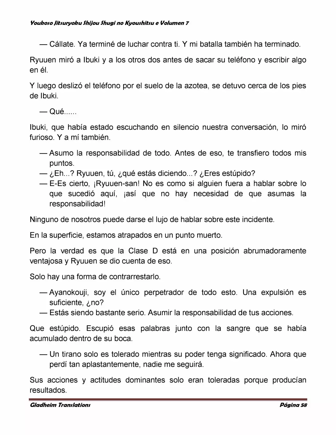 Página 58 del Manga