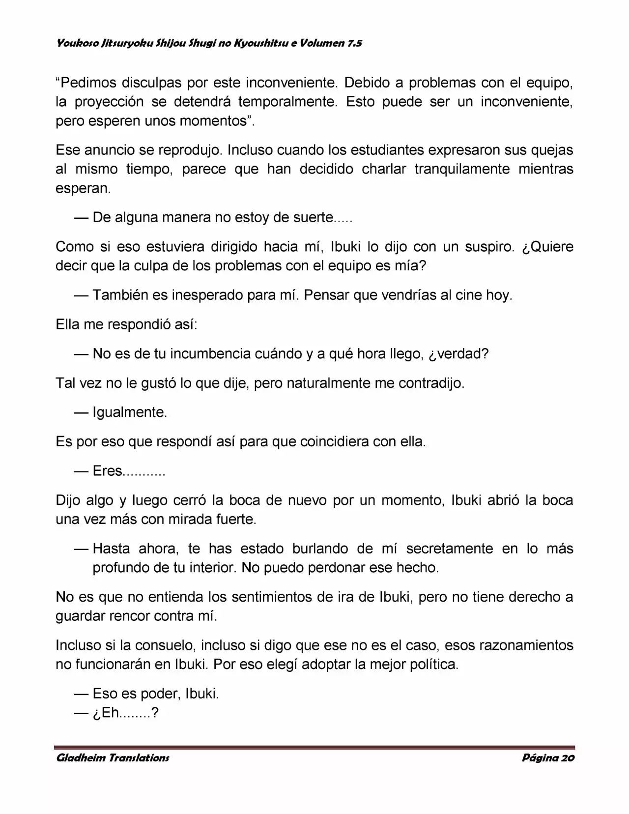 Página 20 del Manga