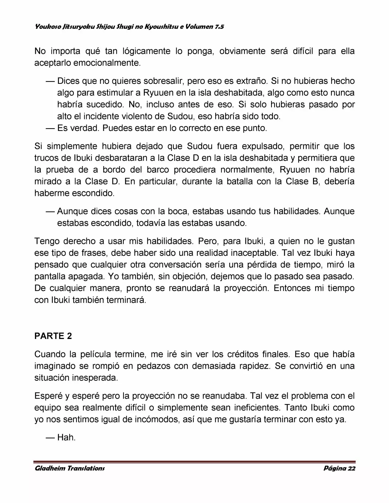 Página 22 del Manga