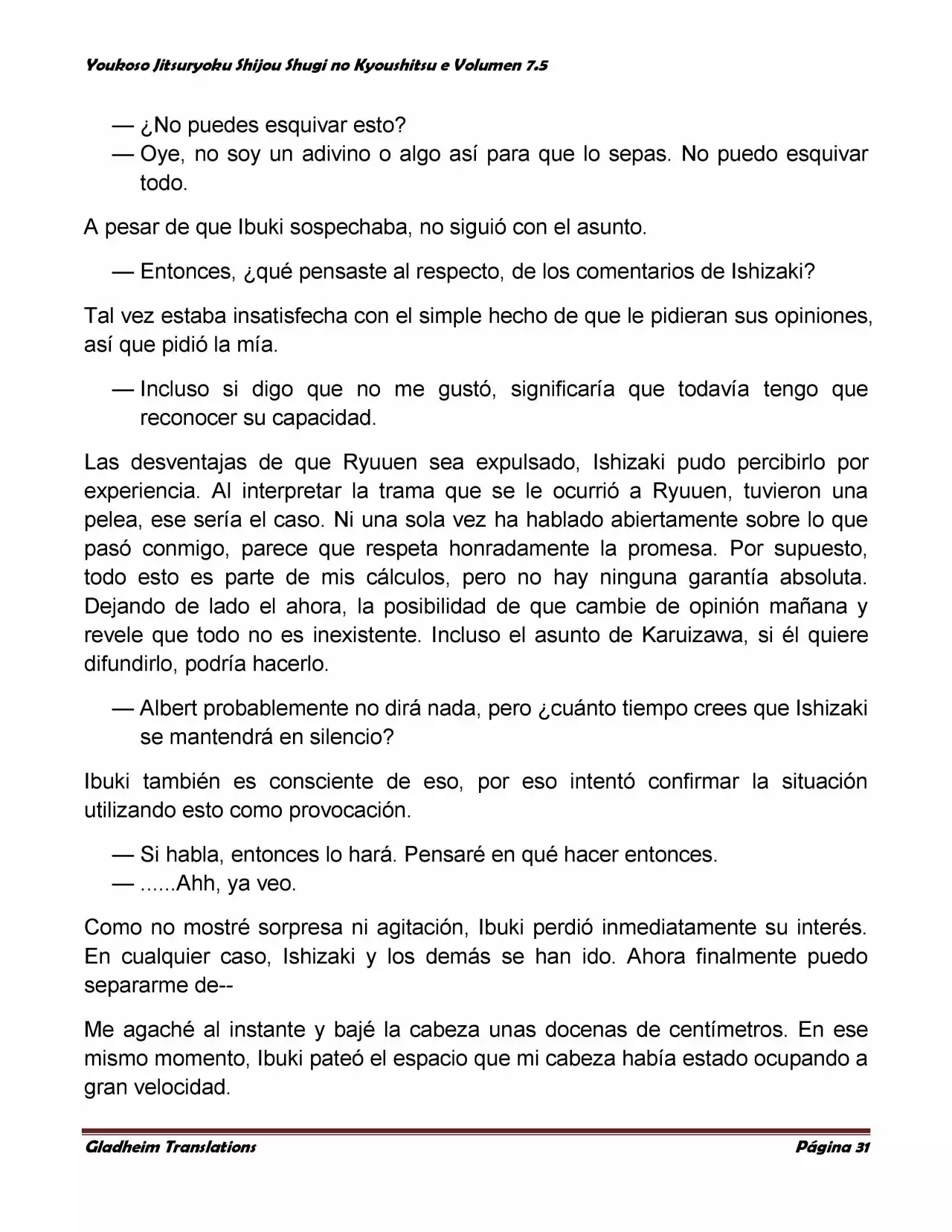 Página 31 del Manga