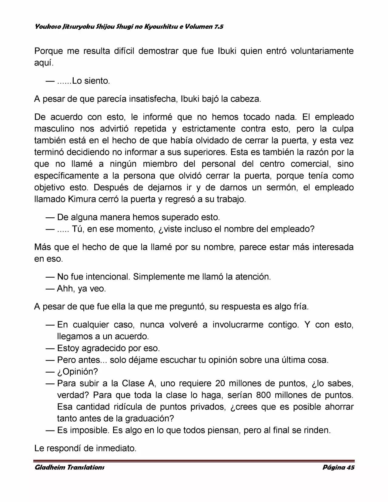 Página 45 del Manga