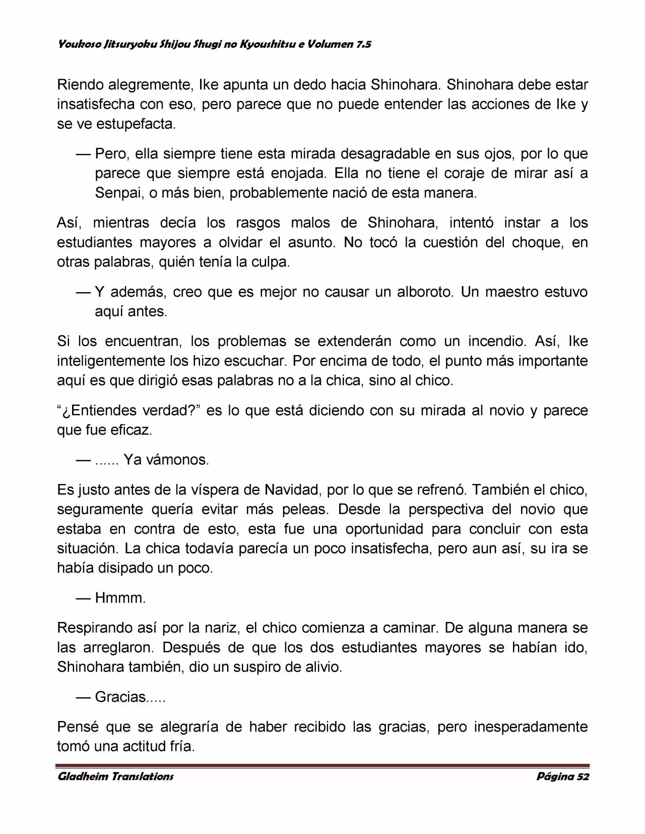 Página 52 del Manga
