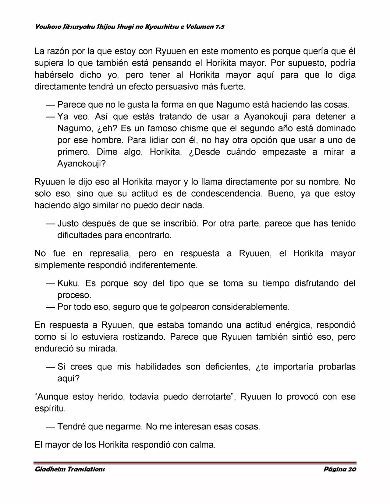 Página 20 del Manga