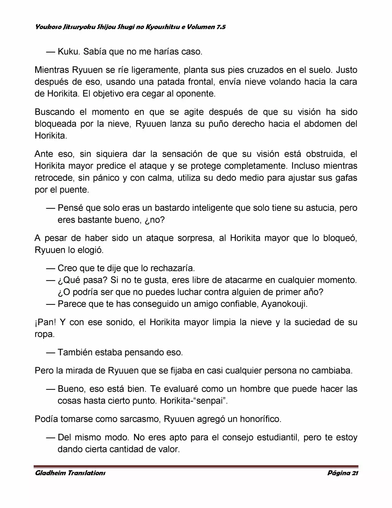 Página 21 del Manga