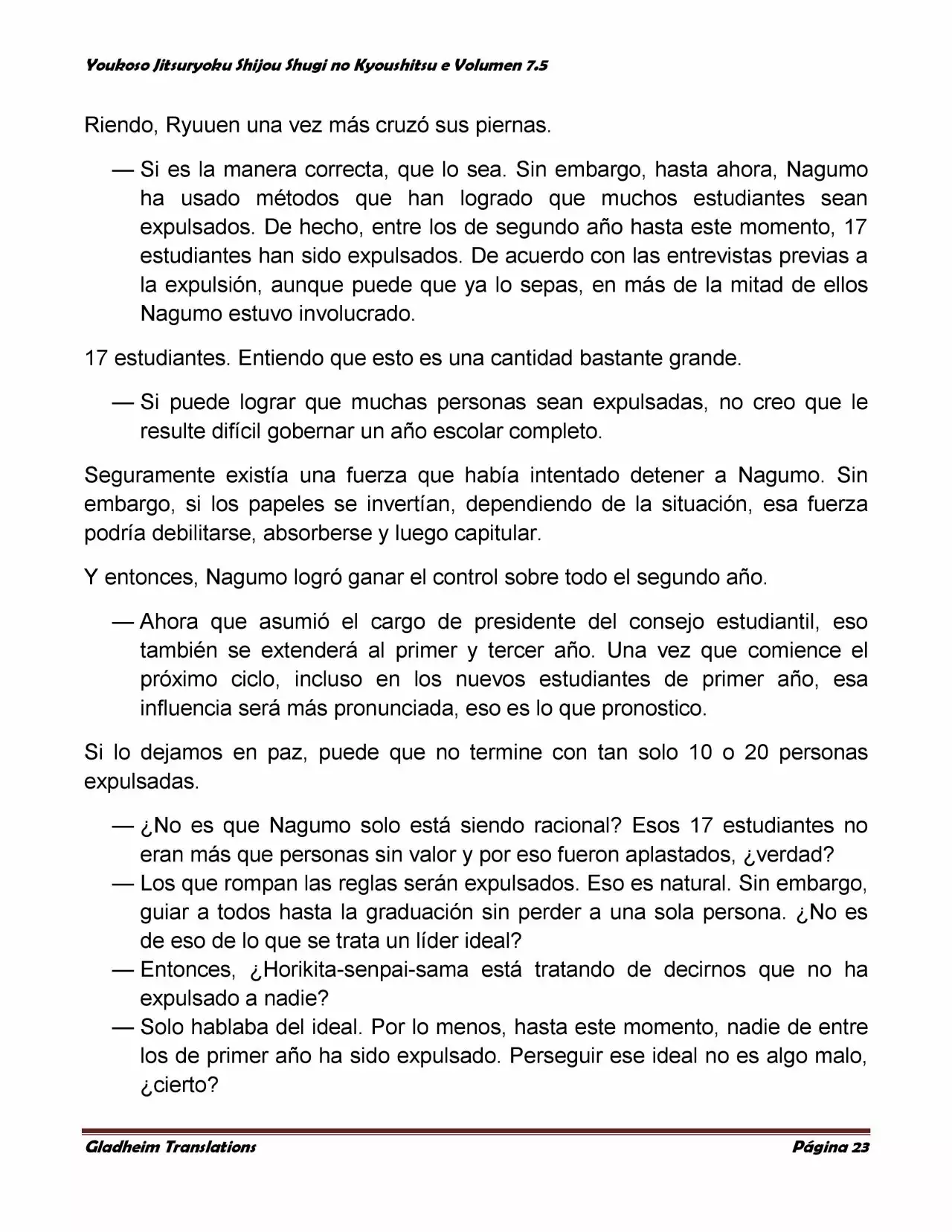 Página 23 del Manga