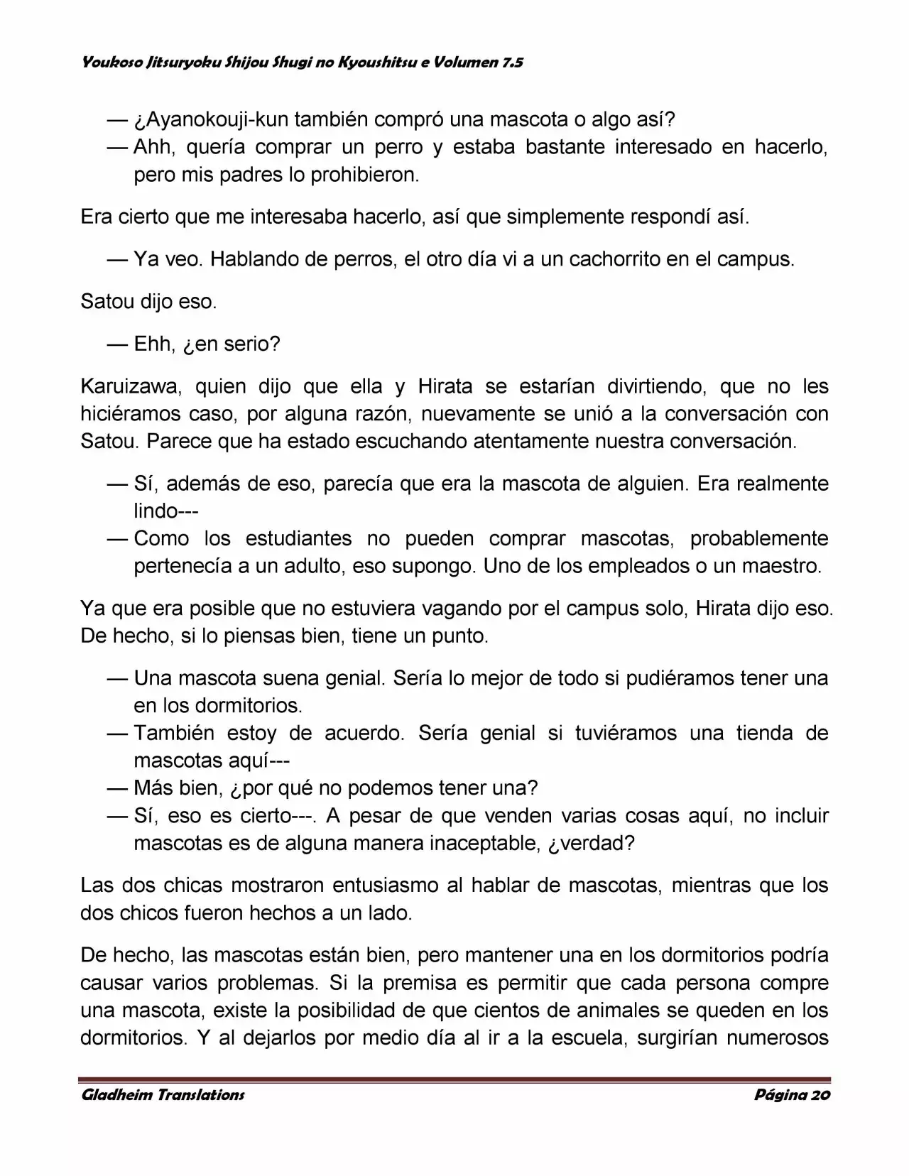 Página 20 del Manga