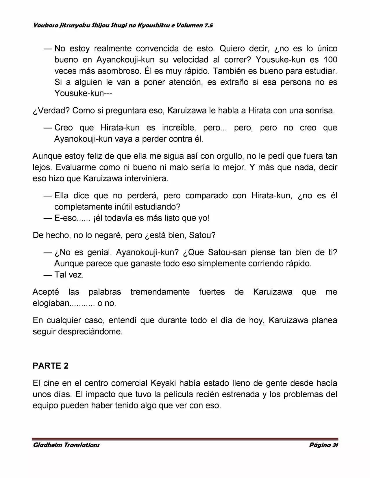Página 31 del Manga
