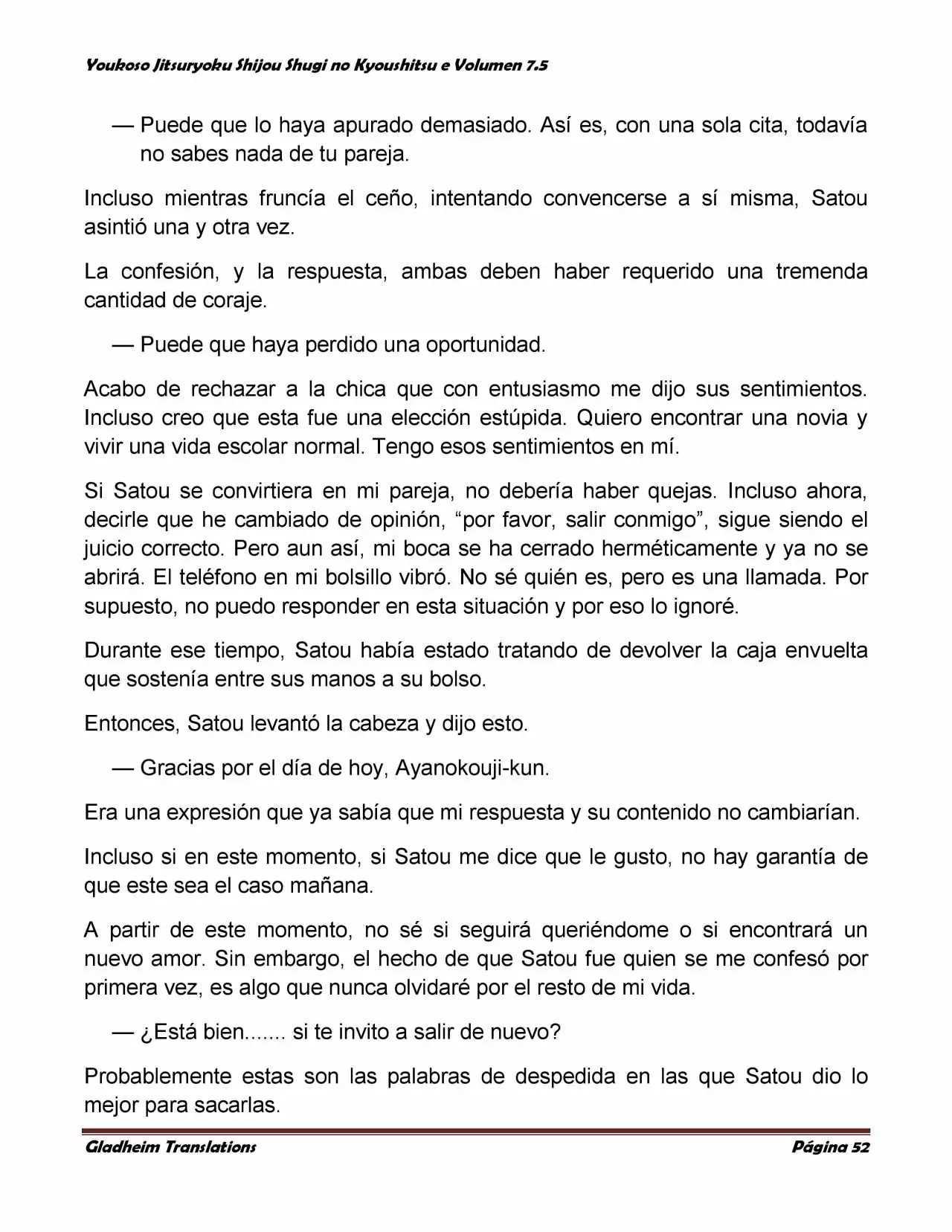 Página 52 del Manga