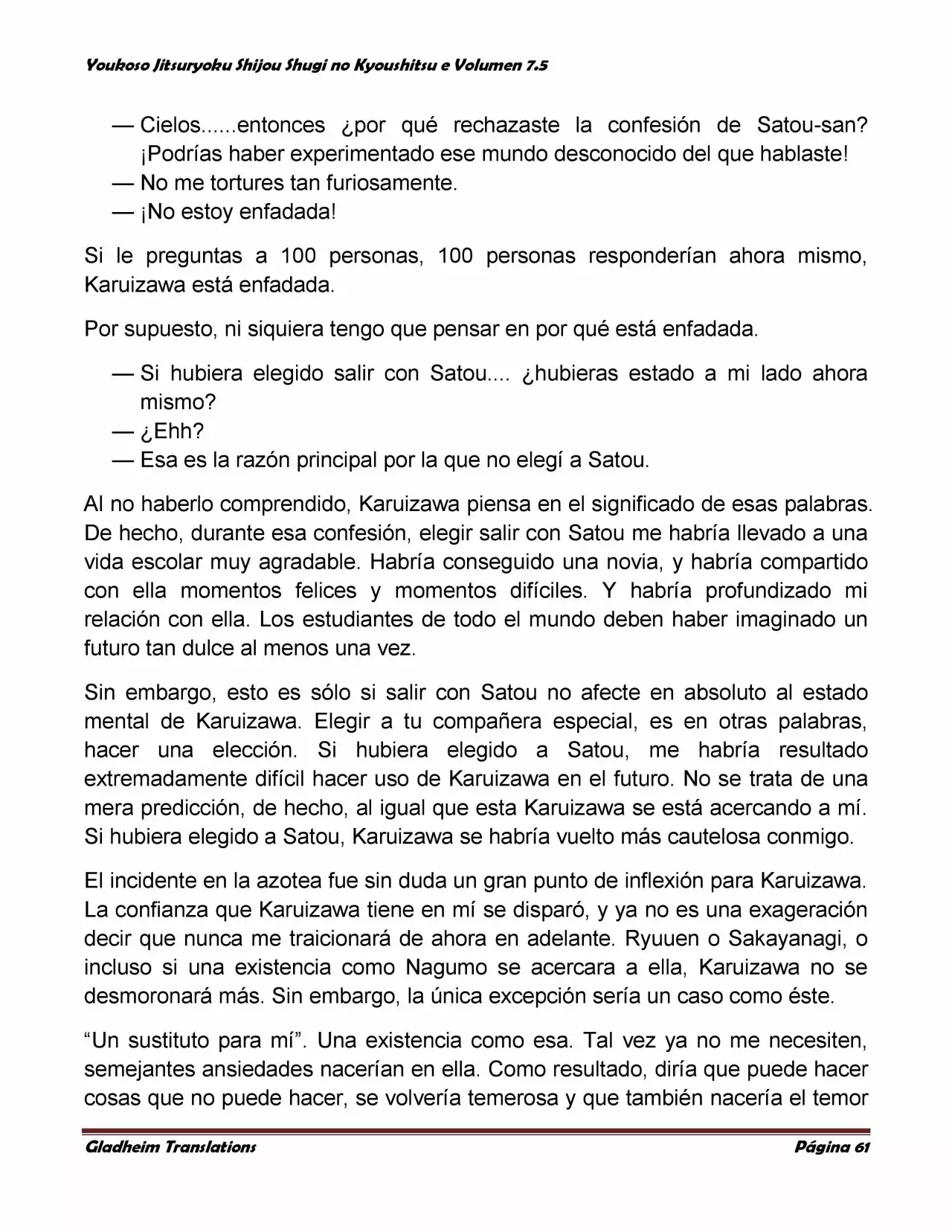 Página 61 del Manga