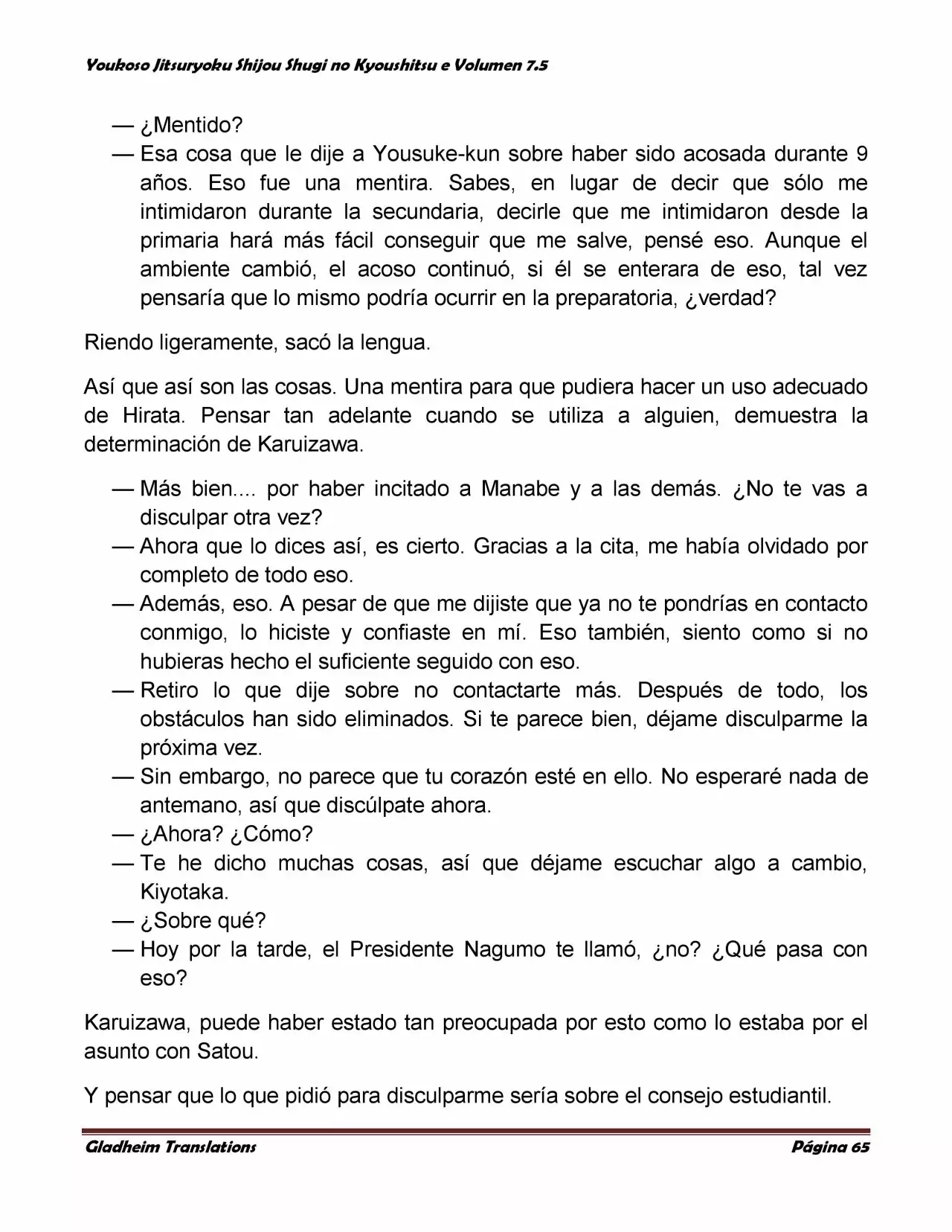 Página 65 del Manga