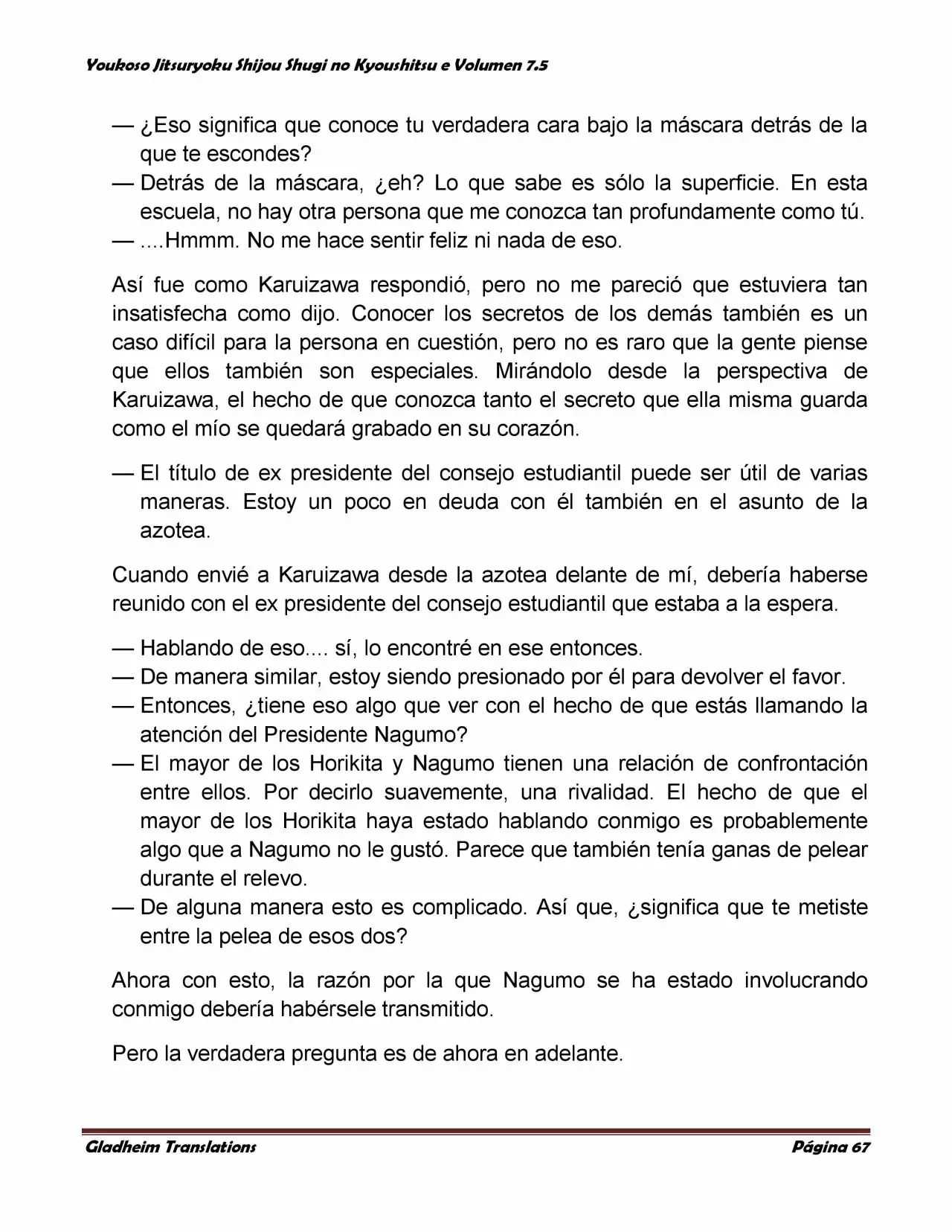 Página 67 del Manga