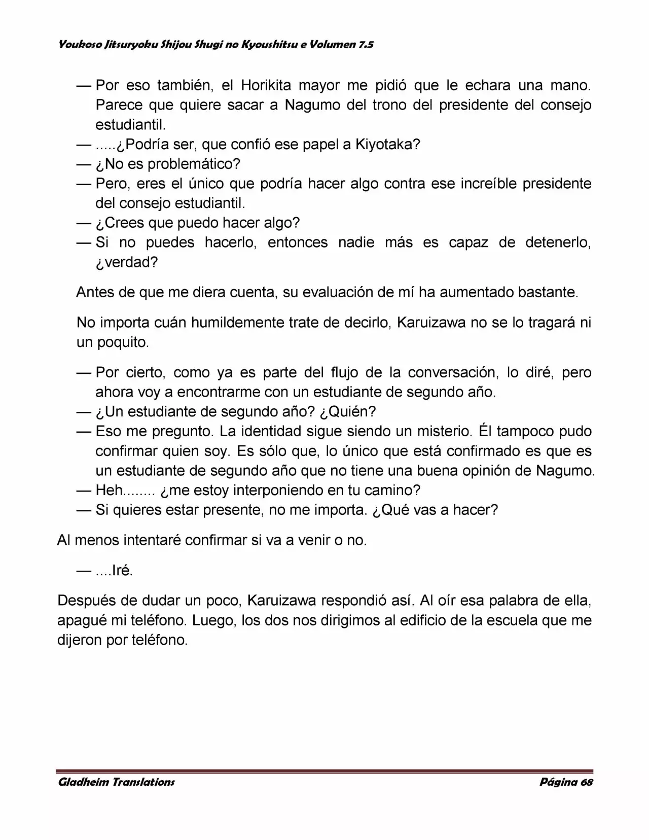 Página 68 del Manga